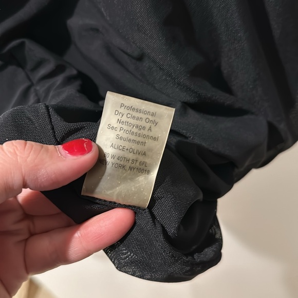 Alice + Olivia Black and Gold Shimmer Sleeveless Dress - Size L - Picture 7 of 7